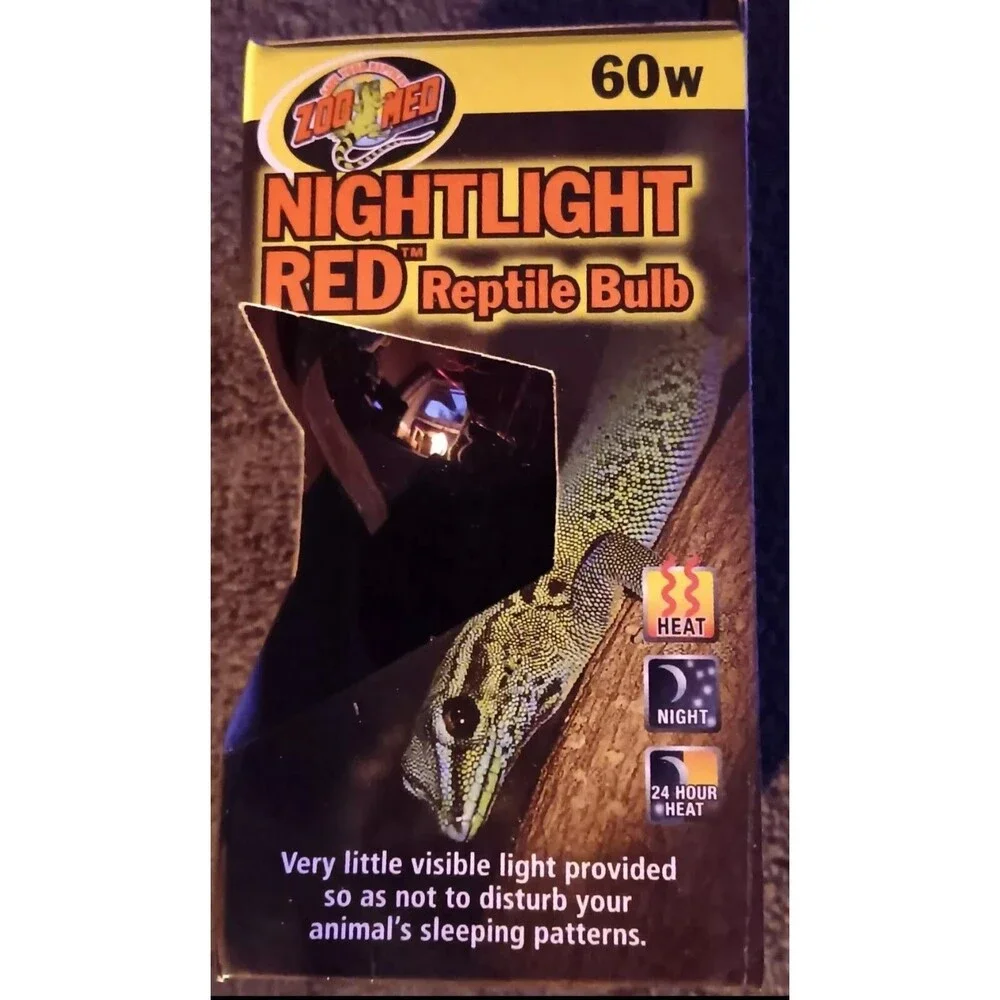 Heat Bulb New Zoo Med Nightlight Red Reptile 60 WattHeat Lizard